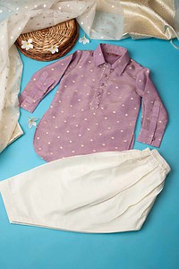 Image for Kusvaa Byw027 Mitansh Cotton Boys Kurta Pant Set Featured