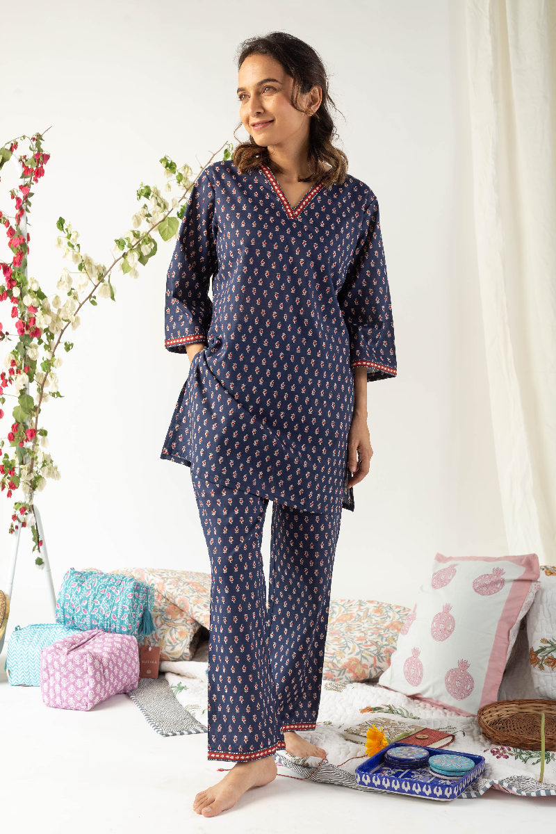 Image for Kusvaa Cood039 Kriya Cotton Lounge Wear Set Pocket