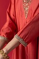 Image for Kusvaa Cood040 Neesha Moga Muslin Kurta Pant Set Closeup 2