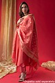 Image for Kusvaa Cood040 Neesha Moga Muslin Kurta Pant Set Closeup 6