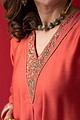 Image for Kusvaa Cood040 Neesha Moga Muslin Kurta Pant Set Closeup