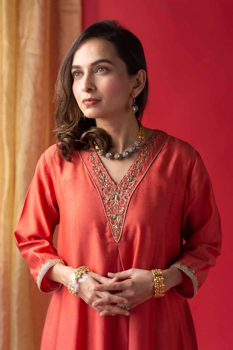 Image for Kusvaa Cood040 Neesha Moga Muslin Kurta Pant Set Featured
