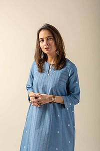 Image for Kusvaa Cood041 Trusha Handloom Cotton Kurta Pant Set Featured