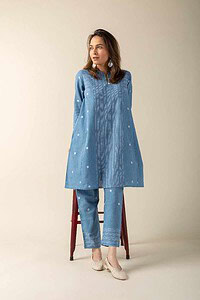 Image for Kusvaa Cood041 Trusha Handloom Cotton Kurta Pant Set Front