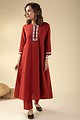 Image for Kusvaa Cood042 Lavali Cotton Kurta Pant Set Closeup 3