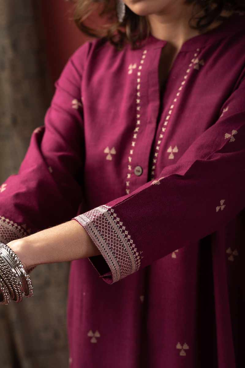 Image for Kusvaa Cood044 Amita Handloom Cotton Co Ord Set Back