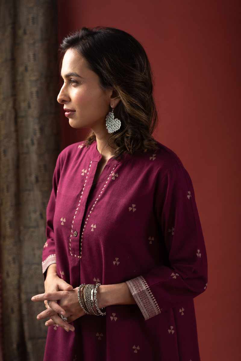 Image for Kusvaa Cood044 Amita Handloom Cotton Co Ord Set Featured