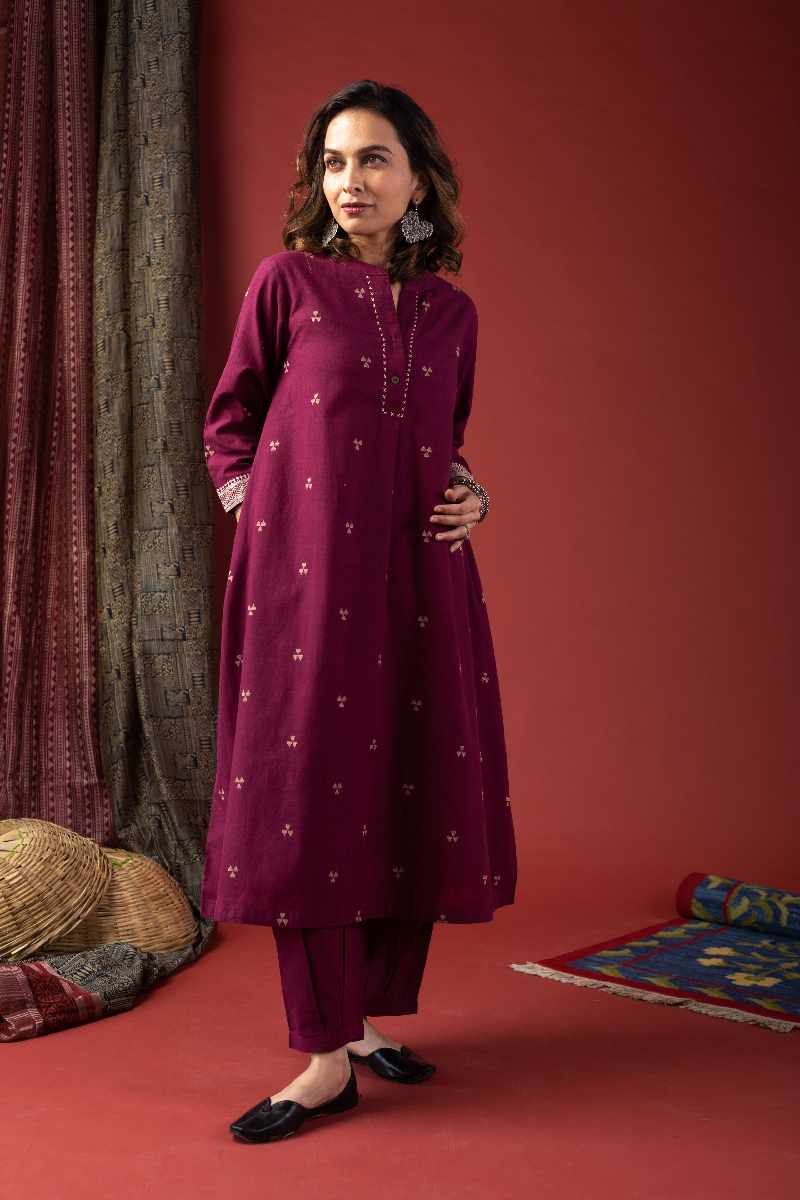 Image for Kusvaa Cood044 Amita Handloom Cotton Co Ord Set Pocket