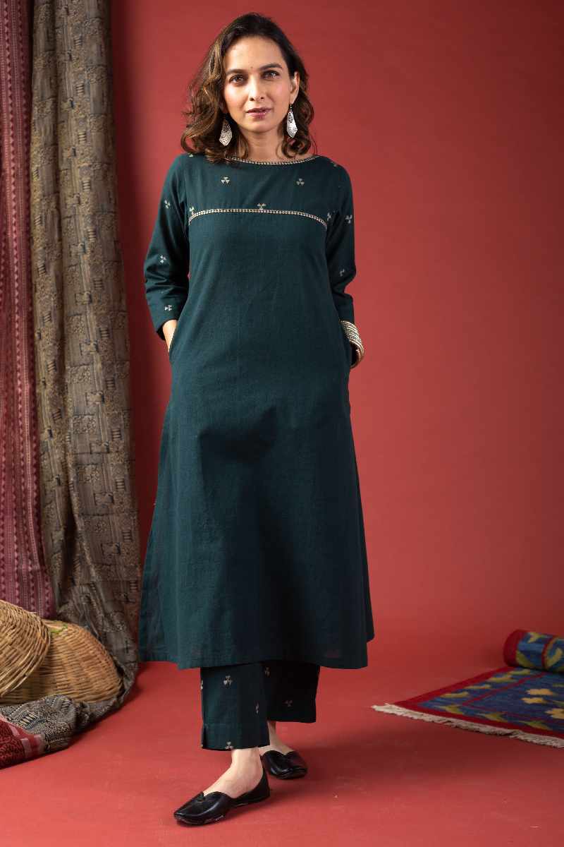Image for Kusvaa Cood045 Grisha Handloom Cotton Co Ord Set Front