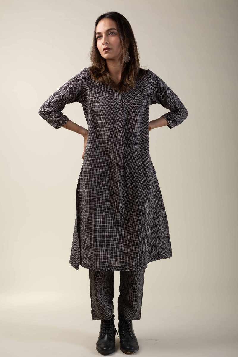 Image for Kusvaa Cood046 Hamsika Handloom Cotton Co Ord Set Pattern