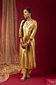 Image for Kusvaa Cood047 Chaitali Tissue Kurta Pant Set Sitting Latest
