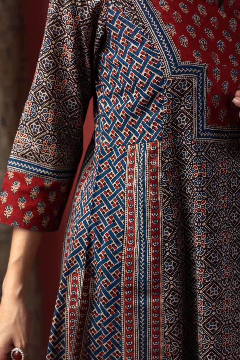Image for Kusvaa Cood049 Megha Cotton Kurta Pant Set Sitting