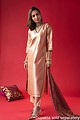 Image for Kusvaa Cood050 Sipra Tissue Kurta Pant Set Closeup 4