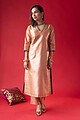 Image for Kusvaa Cood050 Sipra Tissue Kurta Pant Set Front