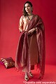 Image for Kusvaa Cood050 Sipra Tissue Kurta Pant Set Side