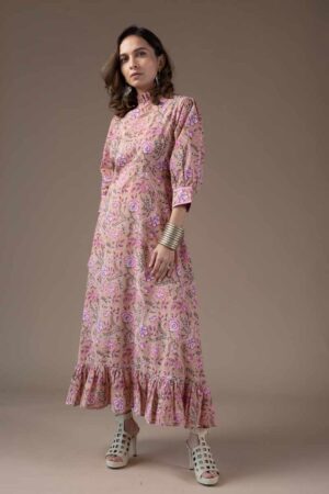 Image for Kusvaa Dr011 Saisha Cotton A Line Dress Sleeves