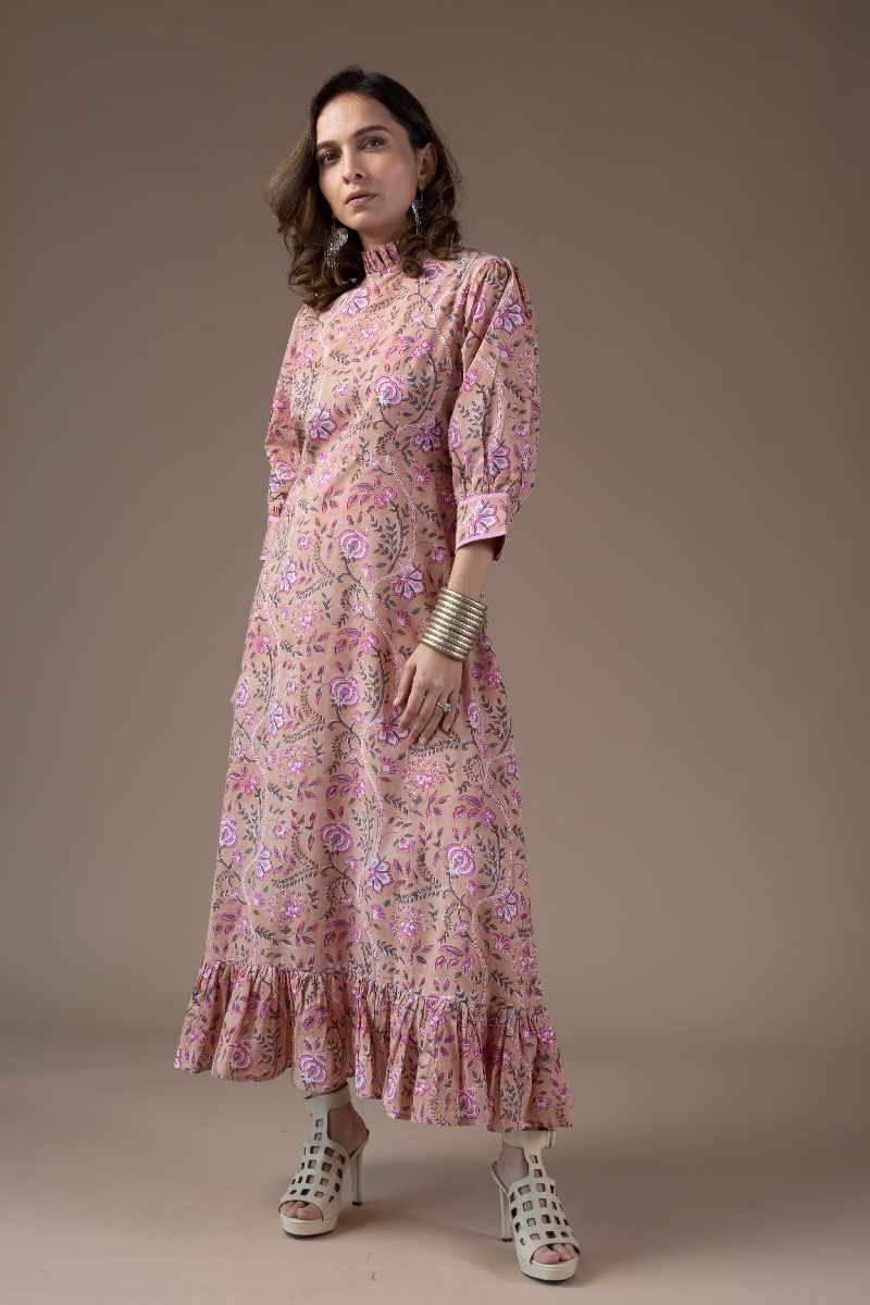 Image for Kusvaa Dr011 Saisha Cotton A Line Dress Sleeves