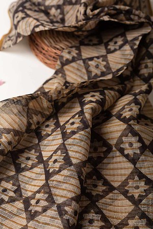 Image for Kusvaa Dup103 Tajanae Cotton Kota Doriya Dupatta Side
