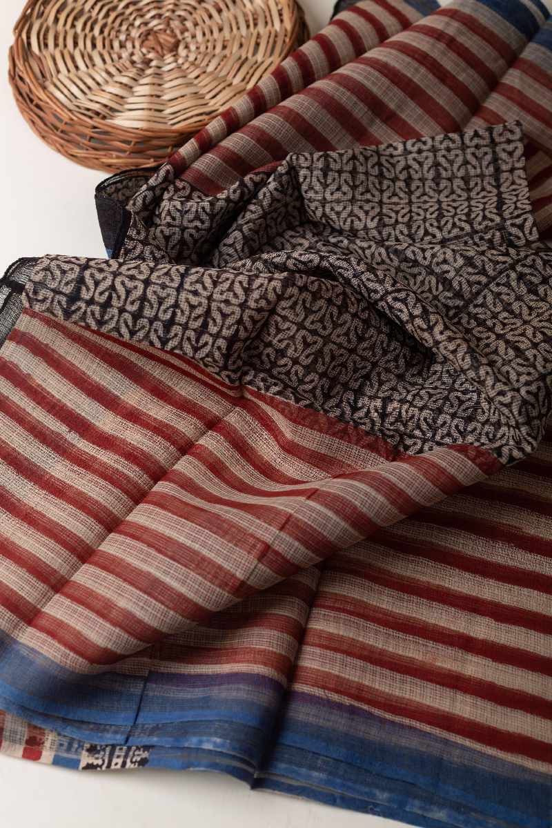 Image for Kusvaa Dup105 Shashi Cotton Kota Doriya Dupatta Closeup 2