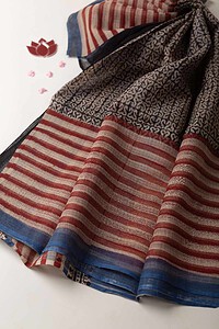 Image for Kusvaa Dup105 Shashi Cotton Kota Doriya Dupatta Side