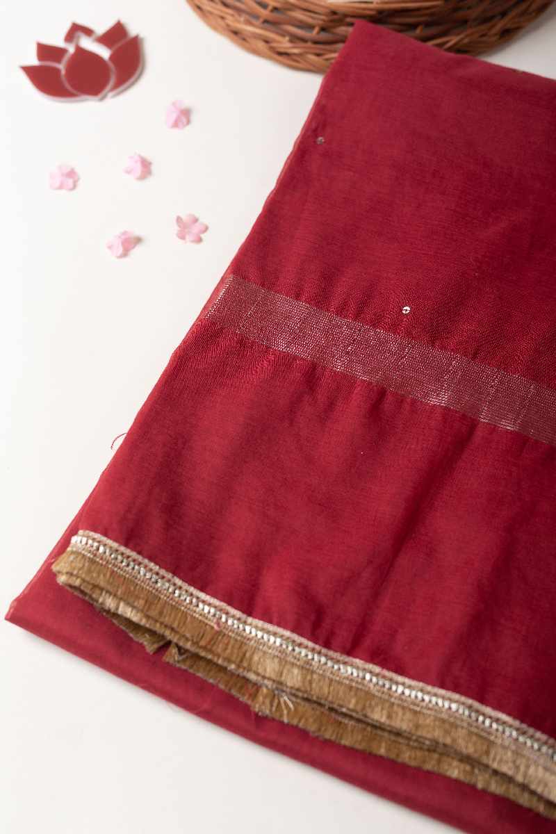 Image for Kusvaa Dup106 Zayna Chanderi Dupatta Closeup 2