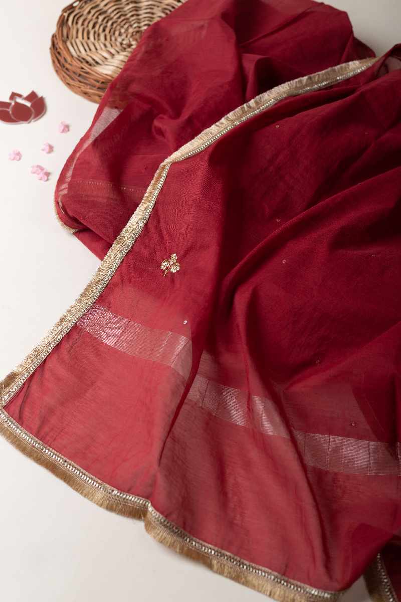 Image for Kusvaa Dup106 Zayna Chanderi Dupatta Front
