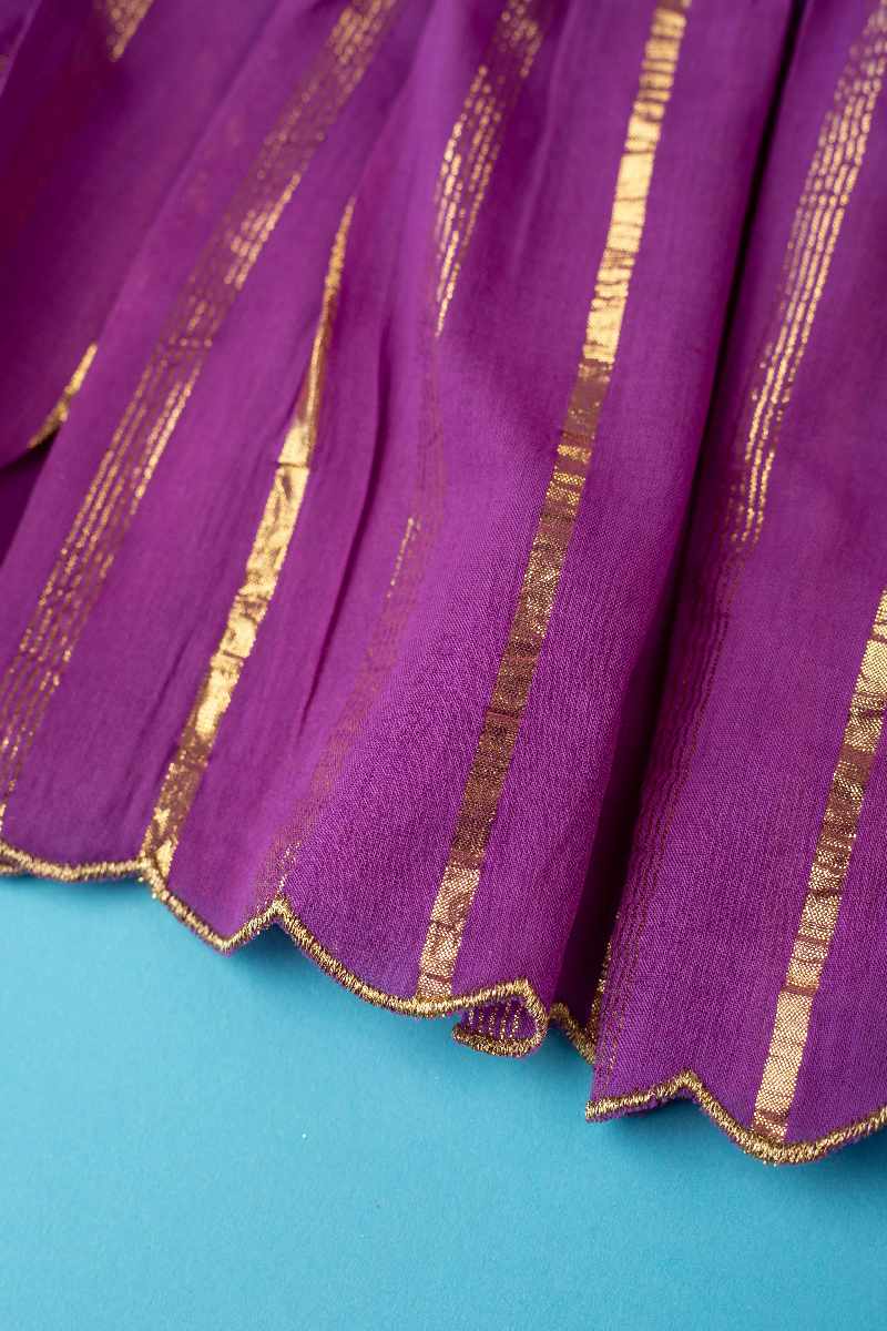 Image for Kusvaa Grw028 Aadisri Cotton Girls Kurta Pant Set Closeup 2
