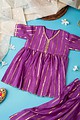 Image for Kusvaa Grw028 Aadisri Cotton Girls Kurta Pant Set Closeup