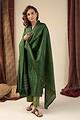 Image for Kusvaa Kds008 Anika Tussar Kurta With Dupatta Set Back