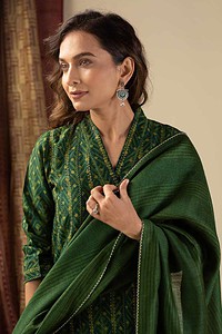 Image for Kusvaa Kds008 Anika Tussar Kurta With Dupatta Set Featured