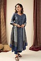 Image for Kusvaa Kds009 Aruna Tussar Kurta With Dupatta Set Pocket