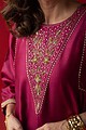 Image for Kusvaa Wkr041 Veda Moga Muslin A Line Kurt.jpg Closeup