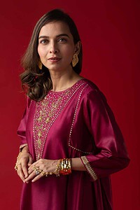 Image for Kusvaa Wkr041 Veda Moga Muslin A Line Kurt.jpg Featured