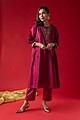 Image for Kusvaa Wkr041 Veda Moga Muslin A Line Kurt.jpg Side