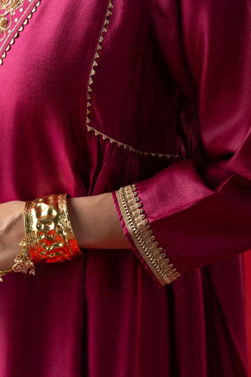Image for Kusvaa Wkr041 Veda Moga Muslin A Line Kurt.jpg Sleeves