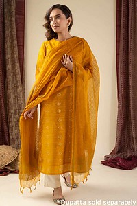 Image for Kusvaa Wkr043 Kahlima Cotton Silk Kurta Sleeves New