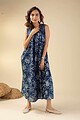 Image for Kusvaa Wkr044 Rio Cotton Handblock Dress Closeup 2