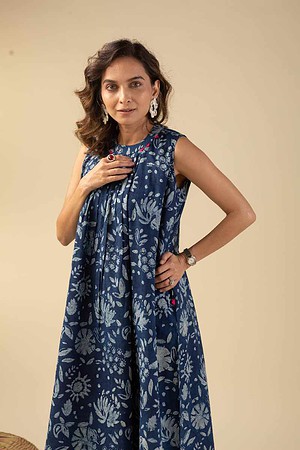 Image for Kusvaa Wkr044 Rio Cotton Handblock Dress Featured