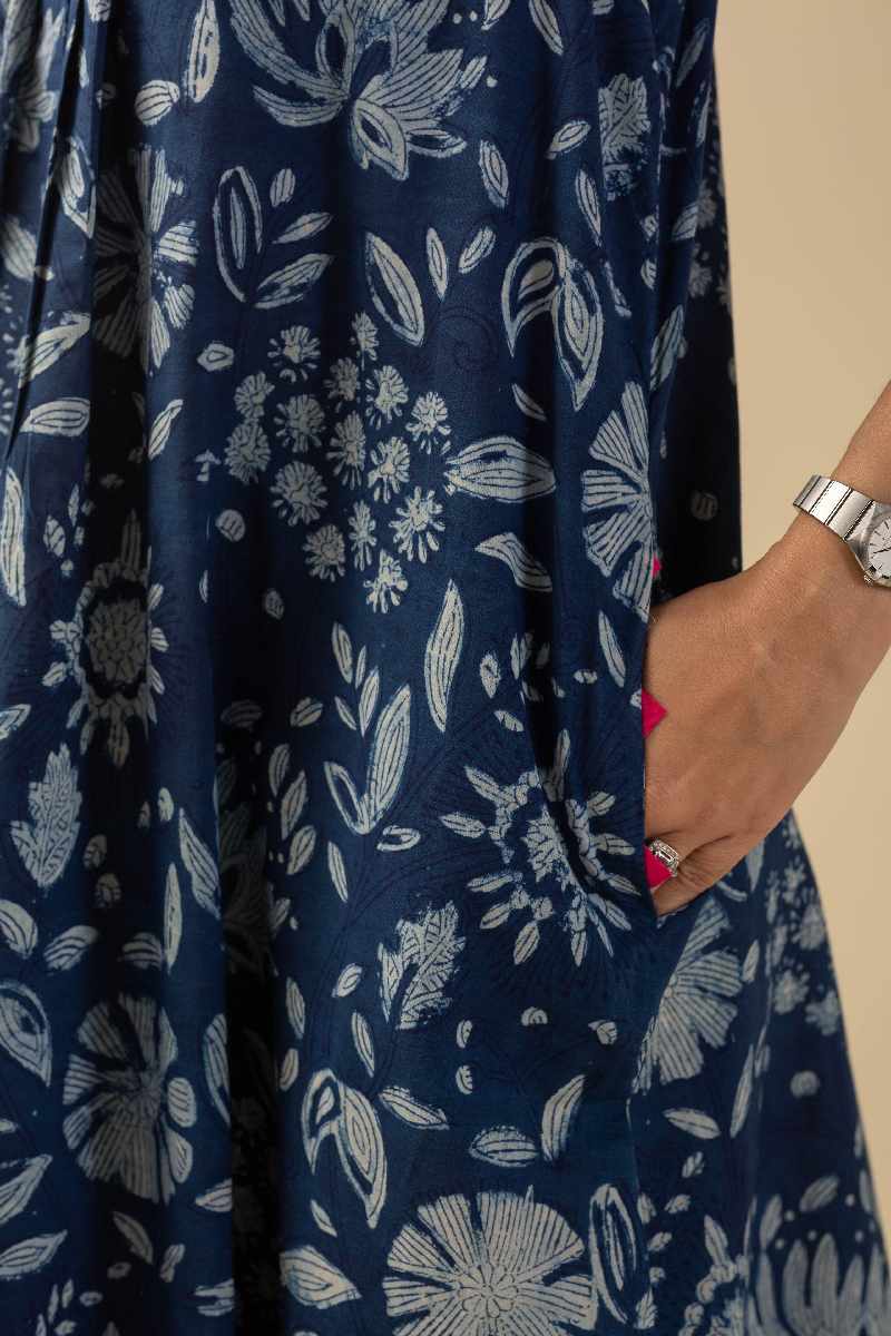 Image for Kusvaa Wkr044 Rio Cotton Handblock Dress Side
