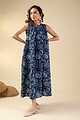 Image for Kusvaa Wkr044 Rio Cotton Handblock Dress Sitting