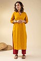 Image for Kusvaa Wkr045 Roohi Handloom Cotton Kurta Closeup 2