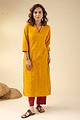 Image for Kusvaa Wkr045 Roohi Handloom Cotton Kurta Sitting