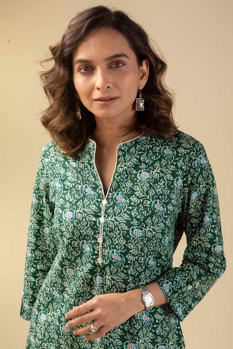 Image for Kusvaa Wkr047 Aaleahya Cotton Block Print Kurta Featured