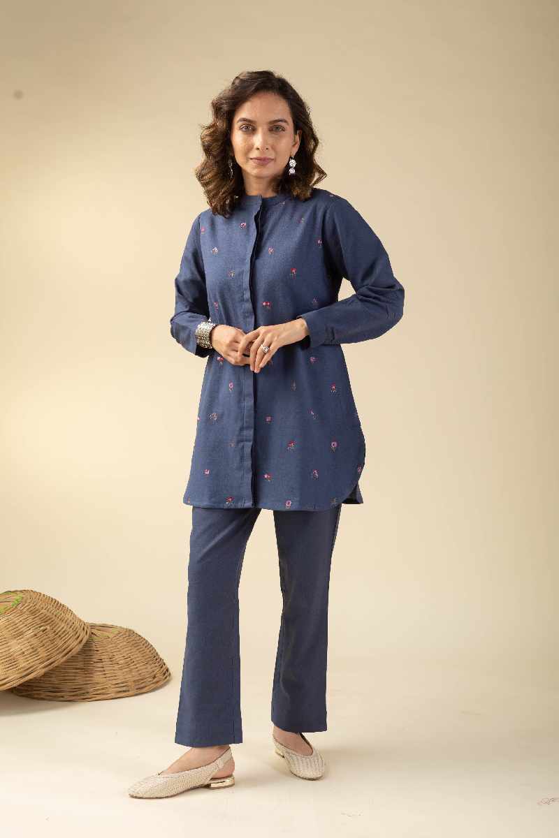 Image for Kusvaa Cood052 Sansa Cotton Slub Co Ord Set Sitting