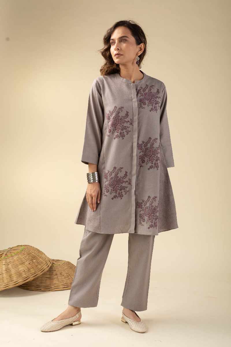 Image for Kusvaa Cood053 Saranya Cotton Slub Co Ord Set Neck New