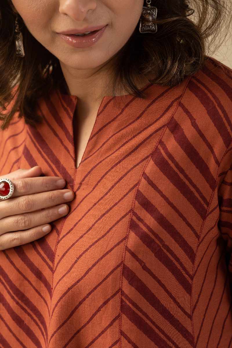 Image for Kusvaa Cood054 Aranya Cotton Slub Co Ord Set Closeup 2 New