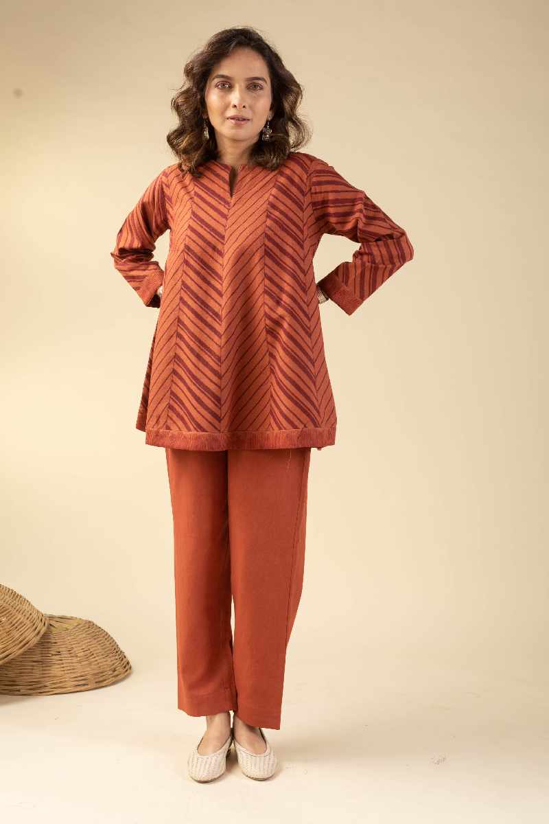 Image for Kusvaa Cood054 Aranya Cotton Slub Co Ord Set Sitting New