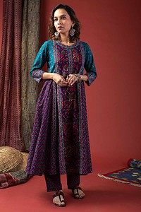 Image for Kusvaa Cood055 Meghana Cotton Kurta Pant Set Front