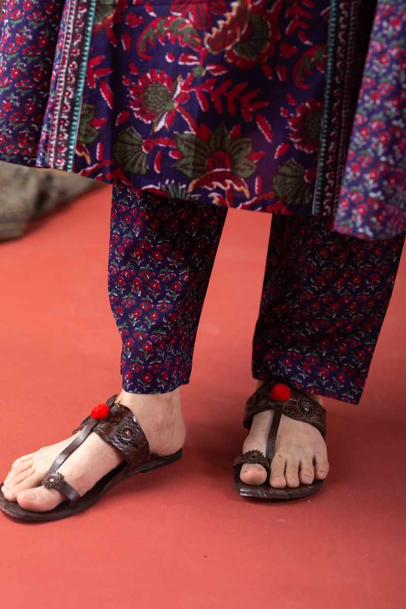 Image for Kusvaa Cood055 Meghana Cotton Kurta Pant Set Neck