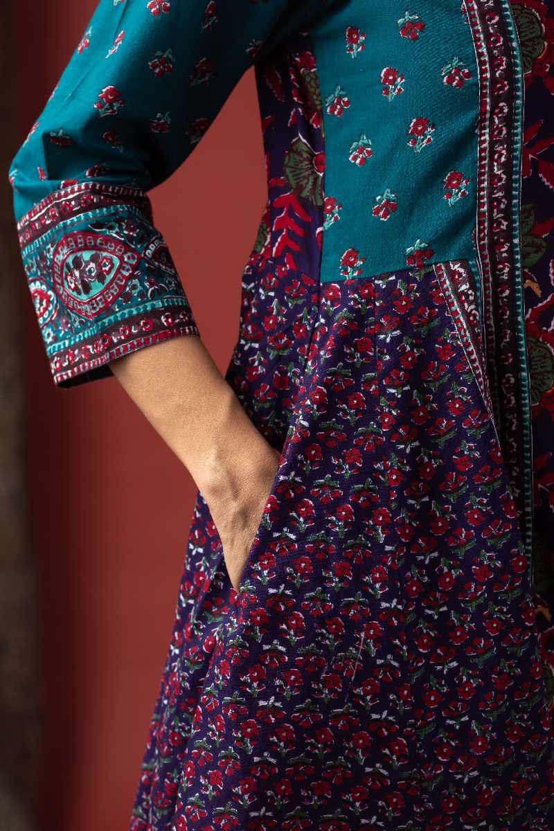 Image for Kusvaa Cood055 Meghana Cotton Kurta Pant Set Sleeves